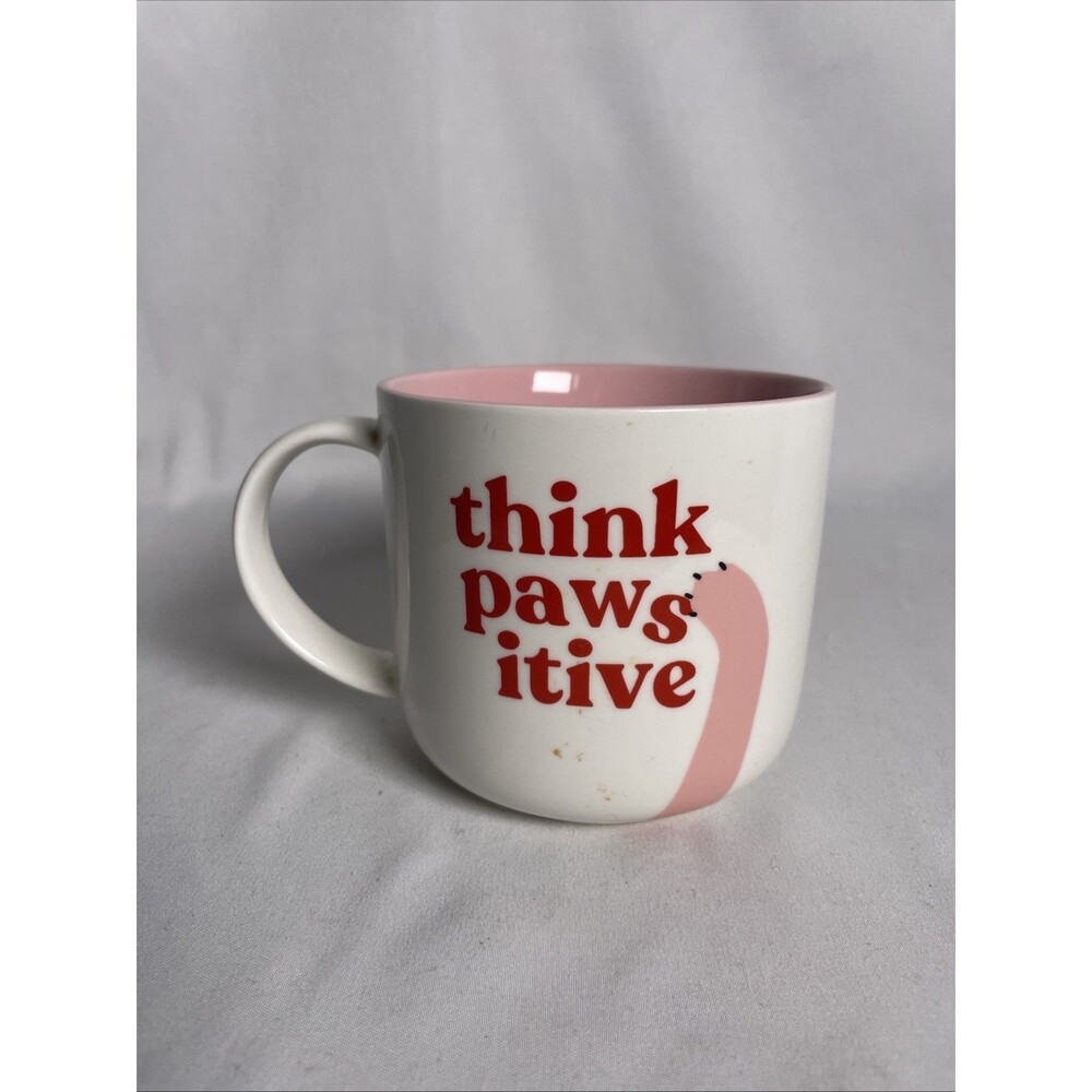 Parker Lane Coffee Mug Think Pawsitive 14oz Animal Lovers Porcelain Cup